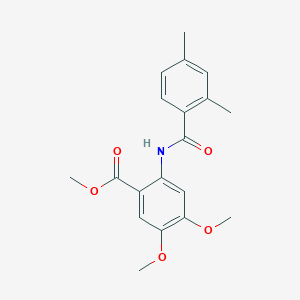 molecular formula C19H21NO5 B5849714 methyl 2-[(2,4-dimethylbenzoyl)amino]-4,5-dimethoxybenzoate 
