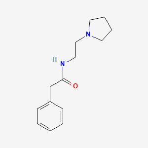 2-phenyl-N-[2-(1-pyrrolidinyl)ethyl]acetamide