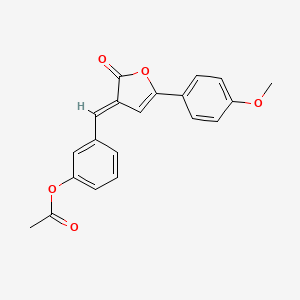 molecular formula C20H16O5 B5849791 3-{[5-(4-methoxyphenyl)-2-oxo-3(2H)-furanylidene]methyl}phenyl acetate 