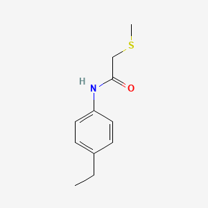 molecular formula C11H15NOS B5849797 N-(4-ethylphenyl)-2-(methylthio)acetamide 