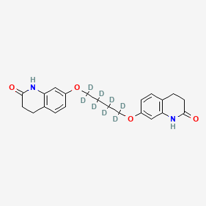 molecular formula C22H24N2O4 B584983 1,4-Bis[3,4-dihydro-2(1H)-quinolinon-7-oxy]butane-d8 CAS No. 1346599-01-6
