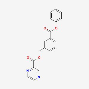 molecular formula C19H14N2O4 B5849830 3-(phenoxycarbonyl)benzyl 2-pyrazinecarboxylate 