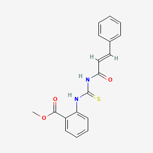 molecular formula C18H16N2O3S B5849847 methyl 2-{[(cinnamoylamino)carbonothioyl]amino}benzoate 