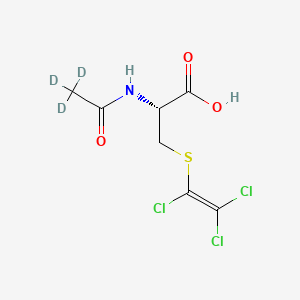 molecular formula C7H8Cl3NO3S B584985 N-乙酰基-S-(三氯乙烯基)-L-半胱氨酸-d3 CAS No. 1346616-95-2