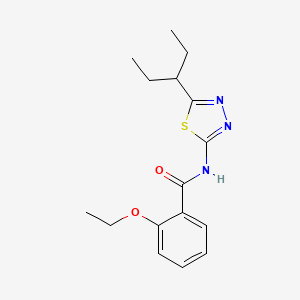 molecular formula C16H21N3O2S B5849857 2-ethoxy-N-[5-(1-ethylpropyl)-1,3,4-thiadiazol-2-yl]benzamide 