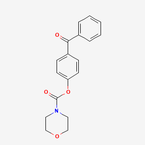 molecular formula C18H17NO4 B5849865 4-benzoylphenyl 4-morpholinecarboxylate 