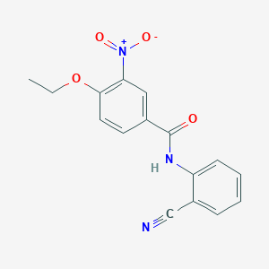 molecular formula C16H13N3O4 B5849871 N-(2-cyanophenyl)-4-ethoxy-3-nitrobenzamide 
