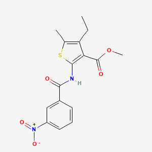 molecular formula C16H16N2O5S B5849872 methyl 4-ethyl-5-methyl-2-[(3-nitrobenzoyl)amino]-3-thiophenecarboxylate 