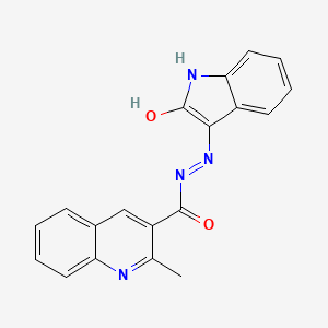 molecular formula C19H14N4O2 B5849877 2-methyl-N'-(2-oxo-1,2-dihydro-3H-indol-3-ylidene)-3-quinolinecarbohydrazide 