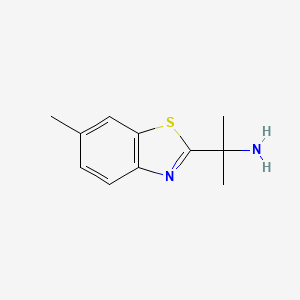 molecular formula C11H14N2S B584989 2-(6-Methylbenzo[d]thiazol-2-yl)propan-2-amine CAS No. 157763-37-6