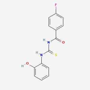 molecular formula C14H11FN2O2S B5849890 4-fluoro-N-{[(2-hydroxyphenyl)amino]carbonothioyl}benzamide 