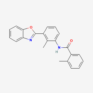 molecular formula C22H18N2O2 B5849899 N-[3-(1,3-benzoxazol-2-yl)-2-methylphenyl]-2-methylbenzamide 