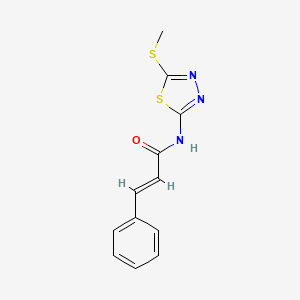 molecular formula C12H11N3OS2 B5849900 N-[5-(methylthio)-1,3,4-thiadiazol-2-yl]-3-phenylacrylamide 
