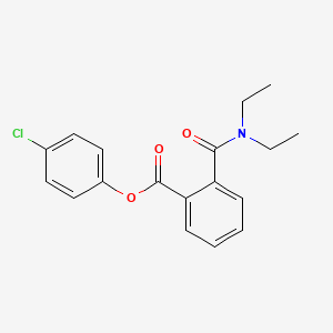 molecular formula C18H18ClNO3 B5849902 4-chlorophenyl 2-[(diethylamino)carbonyl]benzoate 
