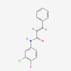 molecular formula C15H11ClFNO B5849918 N-(3-chloro-4-fluorophenyl)-3-phenylacrylamide 