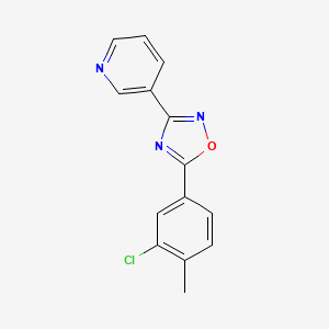 molecular formula C14H10ClN3O B5849927 3-[5-(3-chloro-4-methylphenyl)-1,2,4-oxadiazol-3-yl]pyridine 