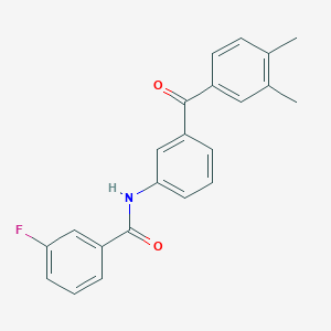 molecular formula C22H18FNO2 B5849936 N-[3-(3,4-dimethylbenzoyl)phenyl]-3-fluorobenzamide 