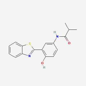 molecular formula C17H16N2O2S B5849943 N-[3-(1,3-benzothiazol-2-yl)-4-hydroxyphenyl]-2-methylpropanamide 