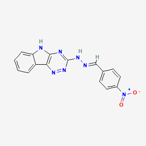molecular formula C16H11N7O2 B5849945 4-nitrobenzaldehyde 5H-[1,2,4]triazino[5,6-b]indol-3-ylhydrazone 