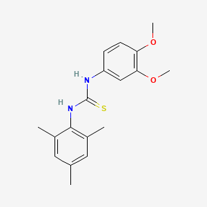 molecular formula C18H22N2O2S B5849953 N-(3,4-dimethoxyphenyl)-N'-mesitylthiourea 