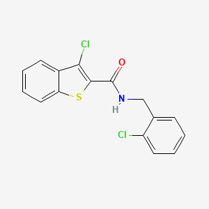 molecular formula C16H11Cl2NOS B5849959 3-chloro-N-(2-chlorobenzyl)-1-benzothiophene-2-carboxamide 