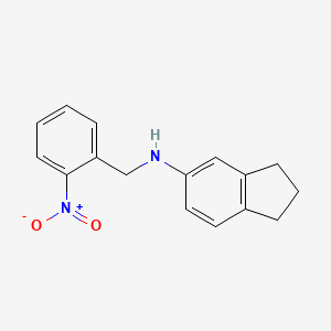 molecular formula C16H16N2O2 B5849969 2,3-dihydro-1H-inden-5-yl(2-nitrobenzyl)amine 