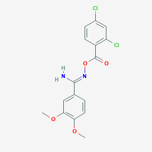 molecular formula C16H14Cl2N2O4 B5849992 N'-[(2,4-dichlorobenzoyl)oxy]-3,4-dimethoxybenzenecarboximidamide 