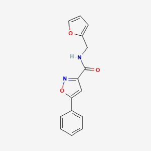 molecular formula C15H12N2O3 B5849997 N-(2-furylmethyl)-5-phenyl-3-isoxazolecarboxamide 