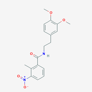 molecular formula C18H20N2O5 B5850002 N-[2-(3,4-dimethoxyphenyl)ethyl]-2-methyl-3-nitrobenzamide 