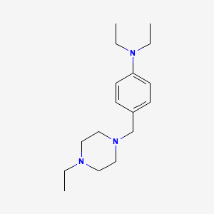molecular formula C17H29N3 B5850013 N,N-diethyl-4-[(4-ethyl-1-piperazinyl)methyl]aniline 
