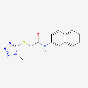 molecular formula C14H13N5OS B5850047 2-[(1-methyl-1H-tetrazol-5-yl)thio]-N-2-naphthylacetamide 