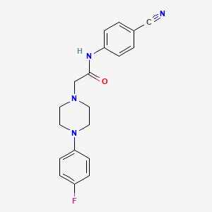 molecular formula C19H19FN4O B5850064 N-(4-cyanophenyl)-2-[4-(4-fluorophenyl)-1-piperazinyl]acetamide 