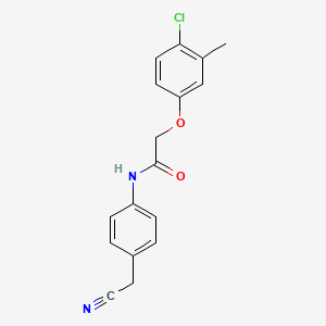molecular formula C17H15ClN2O2 B5850072 2-(4-chloro-3-methylphenoxy)-N-[4-(cyanomethyl)phenyl]acetamide 