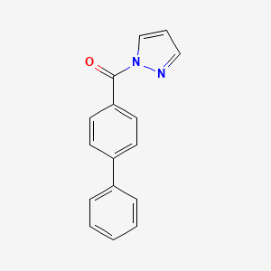 molecular formula C16H12N2O B5850087 1-(4-biphenylylcarbonyl)-1H-pyrazole 
