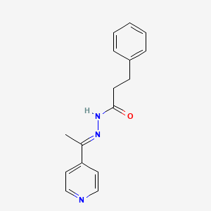 molecular formula C16H17N3O B5850095 3-phenyl-N'-[1-(4-pyridinyl)ethylidene]propanohydrazide 