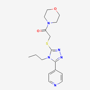 molecular formula C16H21N5O2S B5850118 4-({[4-propyl-5-(4-pyridinyl)-4H-1,2,4-triazol-3-yl]thio}acetyl)morpholine 