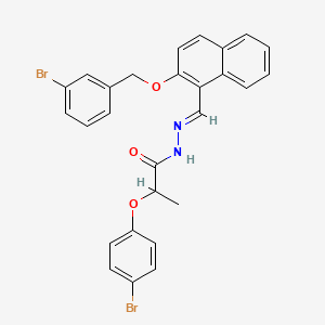 molecular formula C27H22Br2N2O3 B5850128 N'-({2-[(3-bromobenzyl)oxy]-1-naphthyl}methylene)-2-(4-bromophenoxy)propanohydrazide 