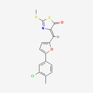 molecular formula C16H12ClNO2S2 B5850155 4-{[5-(3-chloro-4-methylphenyl)-2-furyl]methylene}-2-(methylthio)-1,3-thiazol-5(4H)-one 