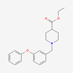 molecular formula C21H25NO3 B5850178 ethyl 1-(3-phenoxybenzyl)-4-piperidinecarboxylate 