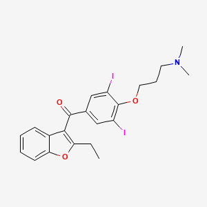 molecular formula C22H23I2NO4 B585019 3-(Dimethylamino)propoxy Benziodarone CAS No. 1346604-30-5