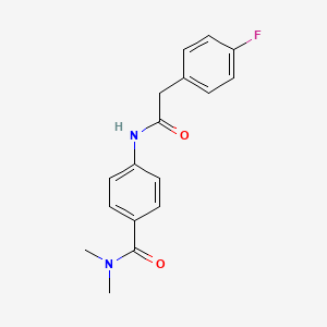 molecular formula C17H17FN2O2 B5850196 4-{[(4-fluorophenyl)acetyl]amino}-N,N-dimethylbenzamide 