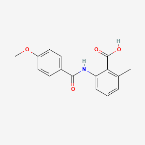 molecular formula C16H15NO4 B5850204 2-[(4-methoxybenzoyl)amino]-6-methylbenzoic acid 