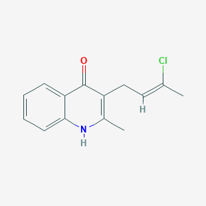 molecular formula C14H14ClNO B5850215 3-(3-chloro-2-buten-1-yl)-2-methyl-4-quinolinol CAS No. 88654-98-2