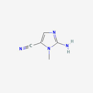 molecular formula C5H6N4 B585022 2-amino-1-methyl-1H-imidazole-5-carbonitrile CAS No. 155372-97-7