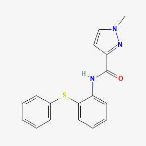 molecular formula C17H15N3OS B5850245 1-methyl-N-[2-(phenylthio)phenyl]-1H-pyrazole-3-carboxamide 