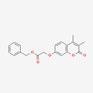 molecular formula C20H18O5 B5850263 benzyl [(3,4-dimethyl-2-oxo-2H-chromen-7-yl)oxy]acetate 