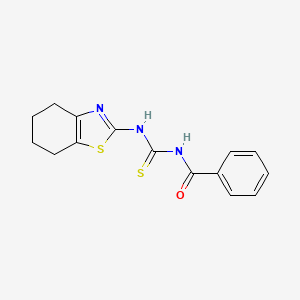 molecular formula C15H15N3OS2 B5850277 N-[(4,5,6,7-tetrahydro-1,3-benzothiazol-2-ylamino)carbonothioyl]benzamide 