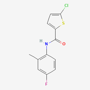 molecular formula C12H9ClFNOS B5850289 5-chloro-N-(4-fluoro-2-methylphenyl)-2-thiophenecarboxamide 