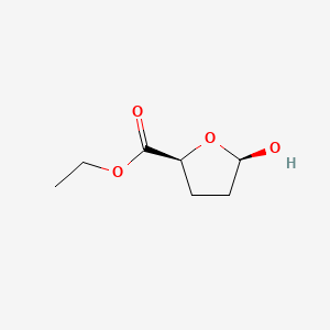 molecular formula C7H12O4 B585029 (2S,5R)-Ethyl 5-hydroxytetrahydrofuran-2-carboxylate CAS No. 147058-42-2