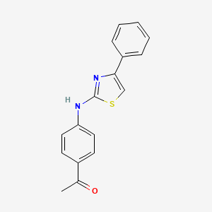 molecular formula C17H14N2OS B5850308 1-{4-[(4-phenyl-1,3-thiazol-2-yl)amino]phenyl}ethanone 